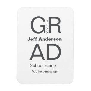 グラードタイポグラフィモダン卒業シンプルミニマルc マグネット