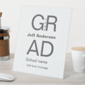 グラードタイポグラフィモダン卒業シンプルミニマルc 台座サイン (インサイチュ)