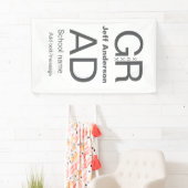 グラードタイポグラフィモダン卒業シンプルミニマルc 横断幕 (インサイチュ)