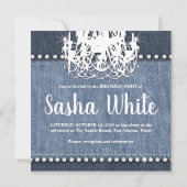 グラードデニムnダイアモンズバースデーパーティシャンデリア 招待状 (裏面)