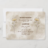 グラードパーティードーターブラウンフローラ 招待状 (裏面)