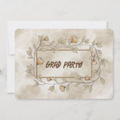 グラードパーティードーターブラウンフローラ 招待状 (正面)