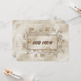 グラードパーティードーターブラウンフローラ 招待状