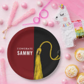 グラードパーティーマルーン紙プレート ペーパープレート (パーティー)