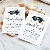 グラードパーティー卒業ハットウォーター色 招待状