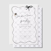 グラードパーティー招待状クラス2025,お洒落 Bow ベラム紙招待状 (オフセット (招待状))