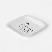 グラードパーティー白黒紙プレート ペーパープレート (傾斜あり)