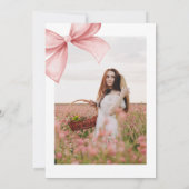 グラードパーティー2025ピンクボウエレガントトレンディー 招待状 (裏面)