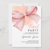 グラードパーティー2025ピンクボウコケットエレガントトレンディー 招待状 (裏面)