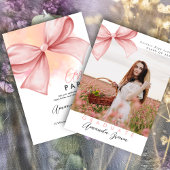 グラードパーティー2025ピンクボウコケットエレガントトレンディー 招待状