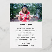 グラードパーティー | 2023年クラスの金ゴールド圧縮モダンおもしろい 箔招待状 (裏面)