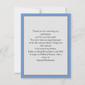 グラードフォトキャップトス縁どトありがとうごはがき カード (裏面)