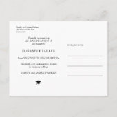 グラードフォト金ゴールドひまわり卒業発表 案内ポストカード (裏面)