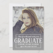 グラードポートレート写真テンプレート卒業パーティー 招待状 (正面)