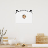 グラードラウンドフォトブラックラージゲストシグネチャー ポスター (キッチン)