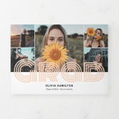 グラードレトロフォトコラージュ 三つ折り案内状 (カバー)