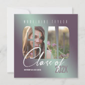 グラード切り出しフォトグラディエントプラムID898 招待状 (正面)