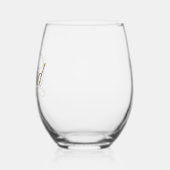 グラード金ゴールドカスタムスクリプトのクラス年エレガント ステムなしワイングラス (左)