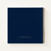 グラード金ゴールドスクリプト海軍卒業ゲストブック ノートブック (裏面)