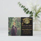 グラード金ゴールドボヘミアンハット日付写真を保存 案内ポストカード (スタンド正面)