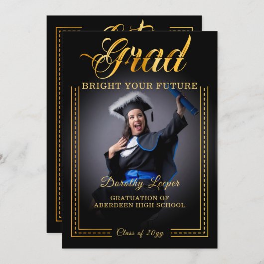 グラード。ゴールデンtouchあなたの未来を明るくする 招待状 (正面/裏面)