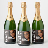 グラード!シンプルモダン写真卒業 スパークリングワインラベル (ボトル)