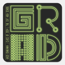 グラード |ネオンカラーミニマル卒業シンプルパーティー スクエアシール