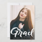 グラード |ブラシストロークの卒業発表 案内状 (正面)