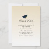 グラード |ブラシストロークの卒業発表 案内状 (裏面)