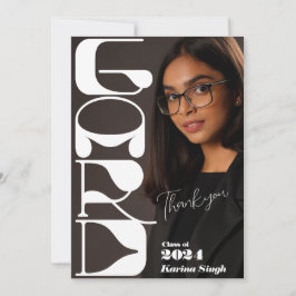 グラード！モダン卒業写真ありがとう 招待状