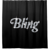 グラーファンキームはダイヤを装きらきら光るう文字デザイン シャワーカーテン (正面)