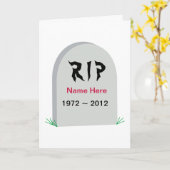 グラーブRIPオーバーザヒル誕生日カード カード (黄色い花)