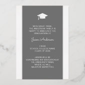 グラーモダンドエレガントスクリプト |トレンディー1フォトカード 箔招待状 (裏面)