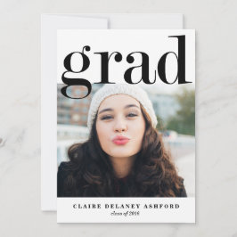 グラーモダンドタイポグラフィフォト招待状 招待状