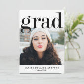 グラーモダンドタイポグラフィフォト招待状 招待状 (スタンド正面)