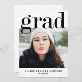 グラーモダンドタイポグラフィフォト招待状 招待状 (正面/裏面)