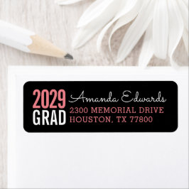 グラーモダンドパーソナライズされた差出人住所 ラベル