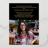 グラーモダンドパーティー3 Photo Blackと金ゴールド 箔招待状 (裏面)