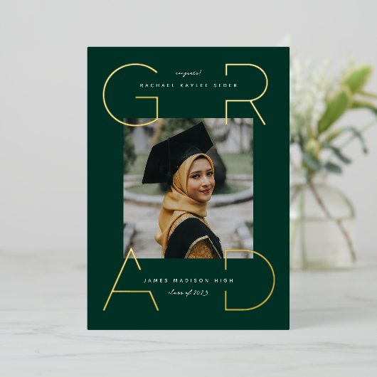 グラーモダンドフォイル招待状 箔招待状 (立ち正面)