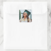 グラーモダンド金ゴールドパーソナライズされた写真卒業 スクエアシール (バッグ)