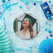 グラーモダンド金ゴールドパーソナライズされた写真卒業 ペーパープレート (パーティー)