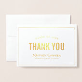 グラーモダンド金箔フォトサンキューカード 箔カード (封筒付き正面)