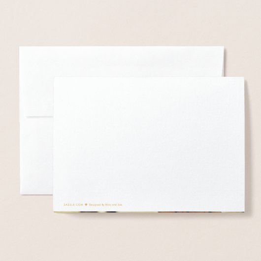 グラーモダンド金箔フォトサンキューカード 箔カード (裏面封筒付き)