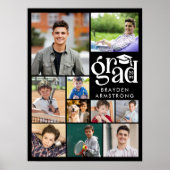 グラーモダンド10フォトコラージュ型はっきりしたキャップ ポスター (正面)