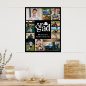 グラーモダンド14フォトコラージュ型はっきりしたキャップ ポスター (キッチン)