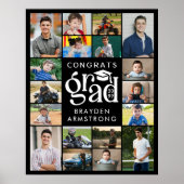 グラーモダンド18フォトコラージュ型はっきりしたキャップ ポスター (正面)