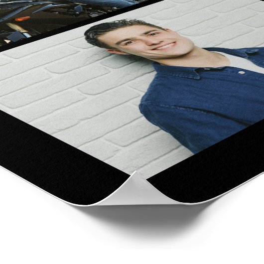 グラーモダンド22フォトコラージュ型はっきりしたキャップ ポスター (角)