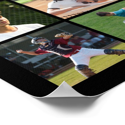 グラーモダンド54フォトコラージュ型はっきりしたキャップ ポスター (角)