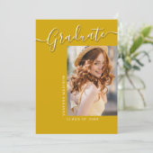 グラーモダンド |カナリアイエロー1フォトスクリプエレガントト 案内状 (スタンド正面)