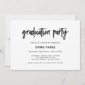 グラーモダンド |写真と白の手書き文字 招待状 (裏面)